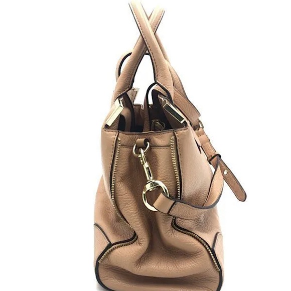 Rebecca Minkoff Peach Tan Pebbled Leather Satchel Bag Purse 🌺🌺 - Picture 5 of 15